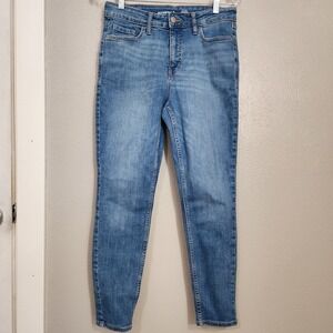 Old Navy Rockstar Super Skinny High Rise Jeans Women's Size 8 Short Blue Wash